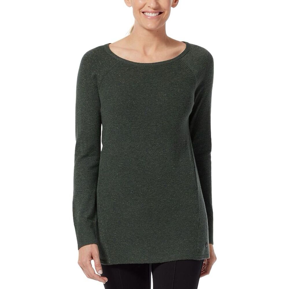 Royal Robbins Highland Knit Sweater Large Green Merino Wool Blend Outdoor Layer